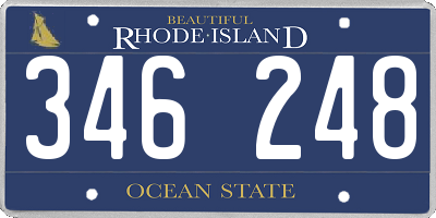 RI license plate 346248