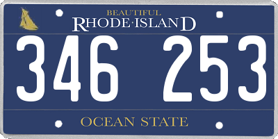 RI license plate 346253