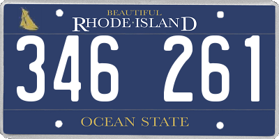 RI license plate 346261