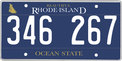 RI license plate 346267