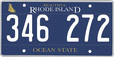 RI license plate 346272