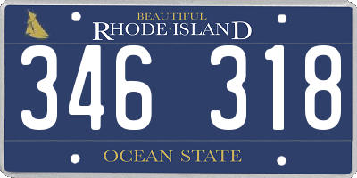 RI license plate 346318