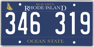 RI license plate 346319