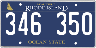 RI license plate 346350