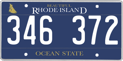 RI license plate 346372