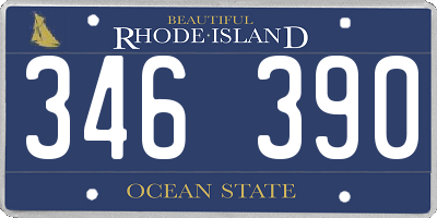 RI license plate 346390