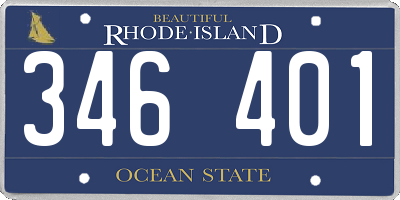 RI license plate 346401