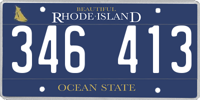 RI license plate 346413