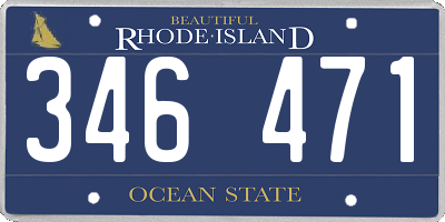 RI license plate 346471