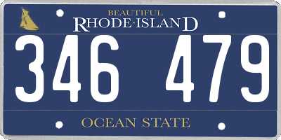 RI license plate 346479