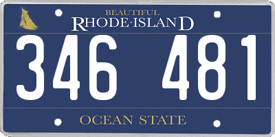 RI license plate 346481
