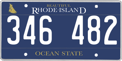 RI license plate 346482
