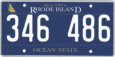 RI license plate 346486