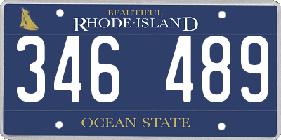 RI license plate 346489