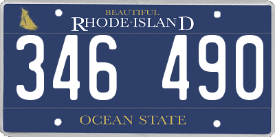 RI license plate 346490