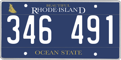 RI license plate 346491