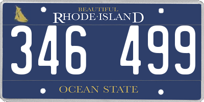 RI license plate 346499