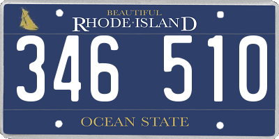 RI license plate 346510