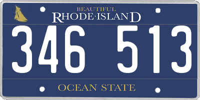 RI license plate 346513