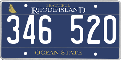 RI license plate 346520