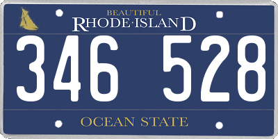 RI license plate 346528