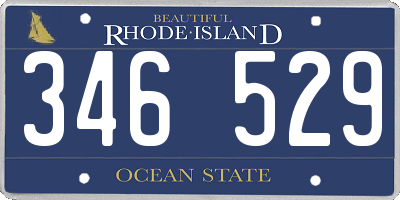 RI license plate 346529