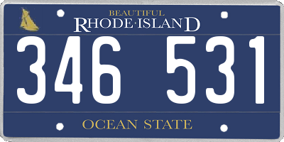 RI license plate 346531