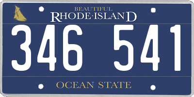 RI license plate 346541