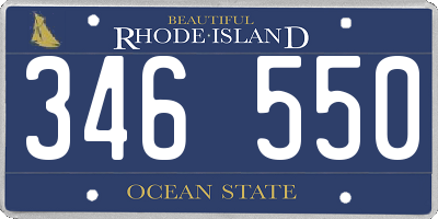 RI license plate 346550