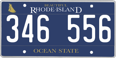 RI license plate 346556