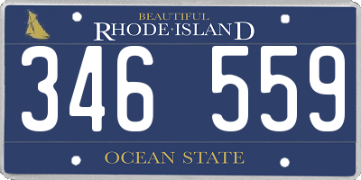 RI license plate 346559