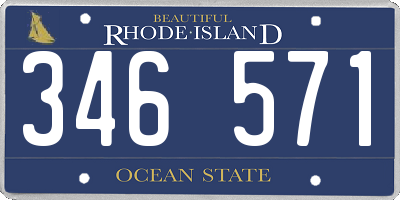 RI license plate 346571