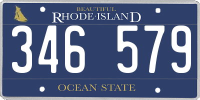 RI license plate 346579