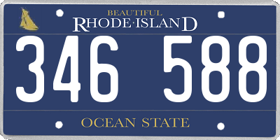 RI license plate 346588