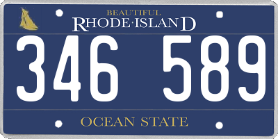RI license plate 346589