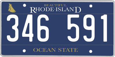 RI license plate 346591