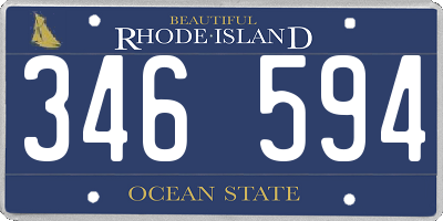 RI license plate 346594