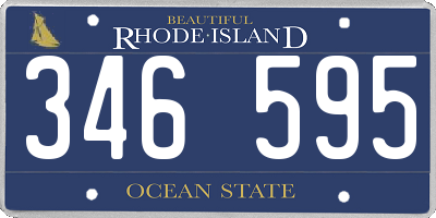 RI license plate 346595