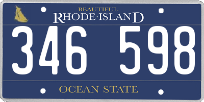 RI license plate 346598