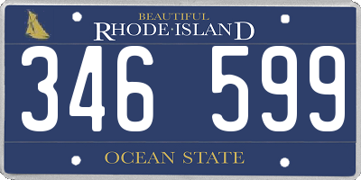 RI license plate 346599