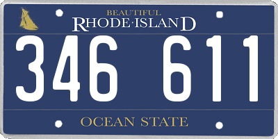 RI license plate 346611