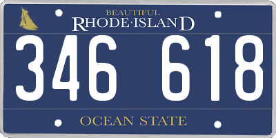 RI license plate 346618