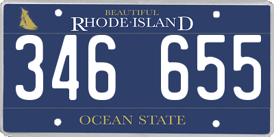 RI license plate 346655