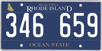 RI license plate 346659
