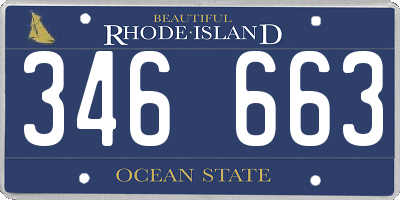 RI license plate 346663
