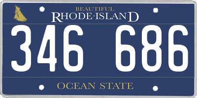 RI license plate 346686