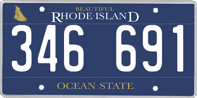 RI license plate 346691