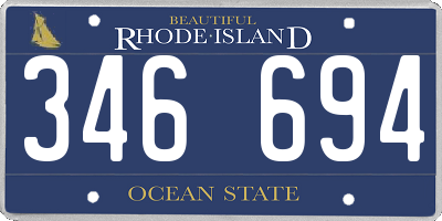 RI license plate 346694