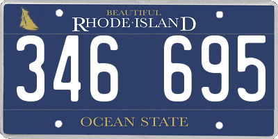 RI license plate 346695
