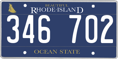 RI license plate 346702